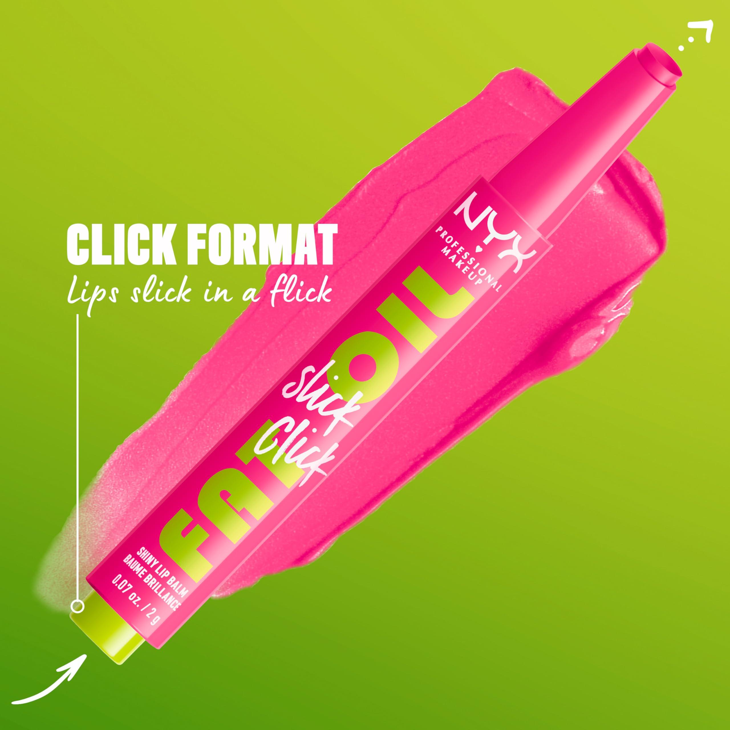 NYX PROFESSIONAL MAKEUP NYX PROFESSIONAL MAKEUP Fat Oil Slick Click, Lightweight, Buildable, Pigmented Vegan Lip Balm - Thriving