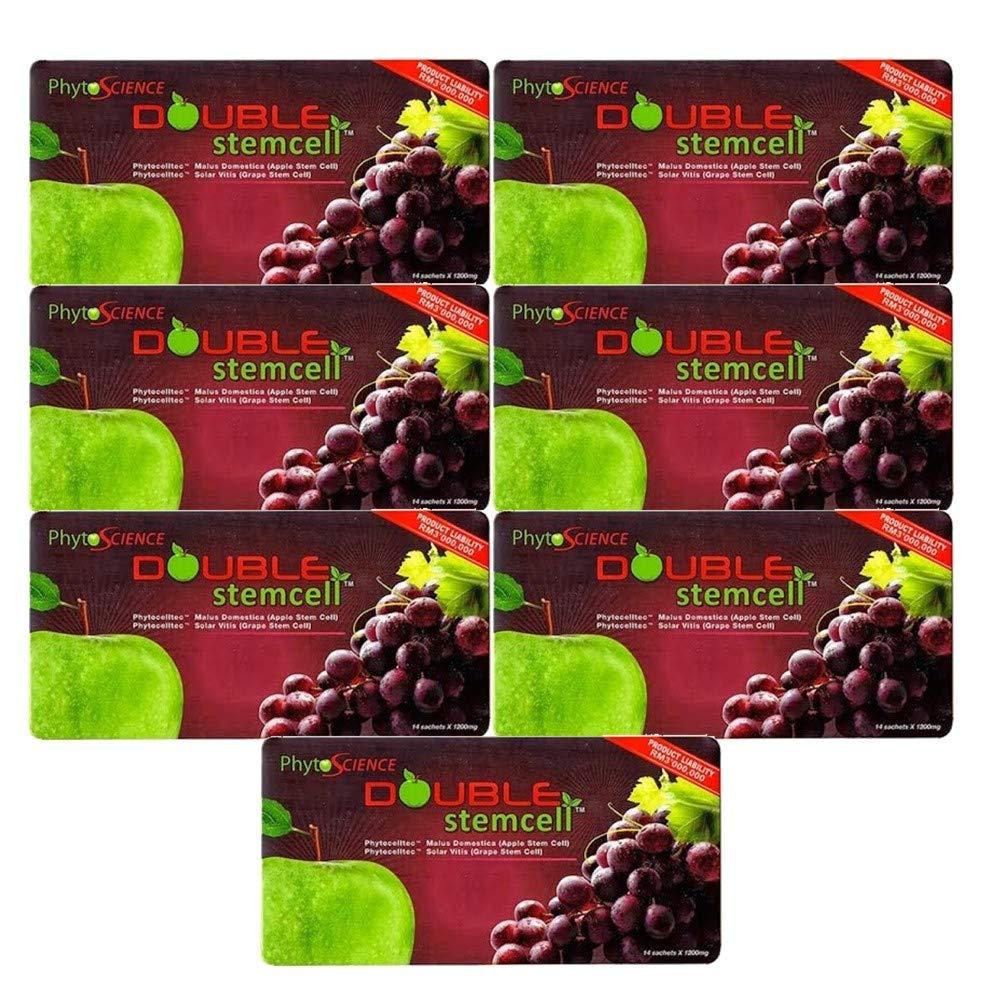 phytocelltec 7 Packs Phytoscience Double Stem Cell Anti Aging Acne Treatment Supplement Acai Berry Extract Blueberry Reduce Wrinkles Pores Pimples Fine Lines Skin Texture (14 Sachets/pack)