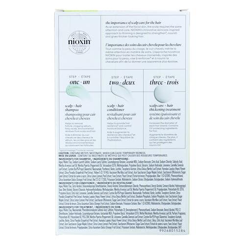 Nioxin Nioxin Scalp + Hair Thickening System 2 | For Natural Hair with Progressed Thinning | Boost Hair Density with Niacinamide & Biotin | Trial Size | 1 Month Supply