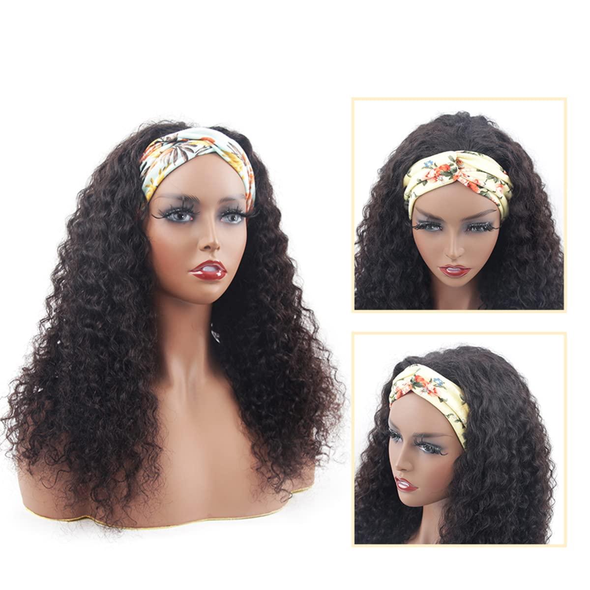 ISEE ISEE Hair Headband Human Hair Wigs 180% Density Water Wave Curly None Lace Front Wigs for Black Women Glueless Deep Wave Machine Made Wigs 22Inch