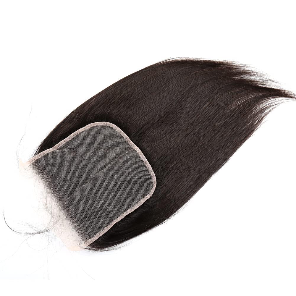 ELIHAIR ELIHAIR 6x6 Virgin Human Hair Lace Closures Bleached Knots Closure Straight Free Part Soft and Silky Natural Hairline Pre Plucked With Baby Hair 100% Unprocessed Human Hair Pieces 16\"