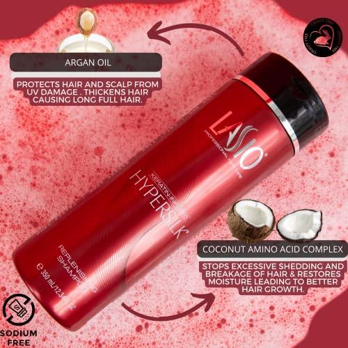 Lasio Lasio - Keratin-Infused HYPERSILK Replenishing Keratin Shampoo - 35.27 Fl. Oz - Repair, Restore & Redefine Hair Care Products - Keratin Shampoo Sulfate Free