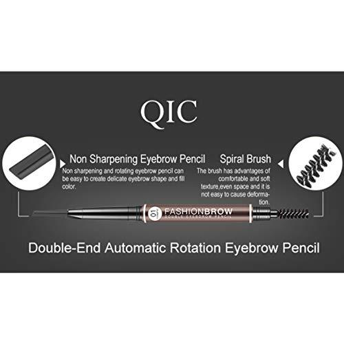 BZMC BZMC Eyebrow pencil 2in1, waterproof and anti-halo eyebrow pencil with eyebrow brush (Grey)