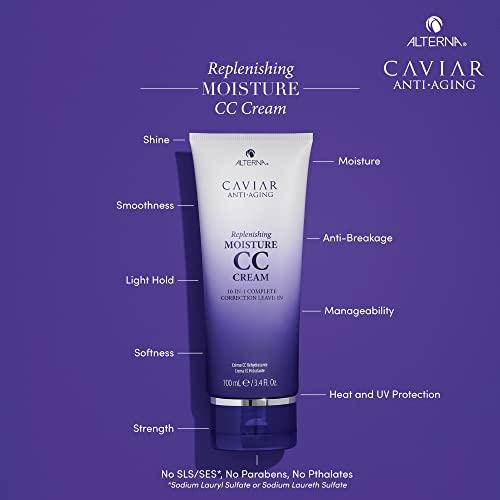 Alterna Haircare Alterna Caviar Anti-Aging Replenishing Moisture Travel Size CC Cream Hair Protectant and Treatment Cream, 0.85 fl. oz.