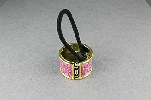 Wholesale Fashion HairClip Pink Ponytail Holder Cuff Hinged Glitter Gold Hair Tie Genie Pony Tail Circle Fashion hair Accessories for Women