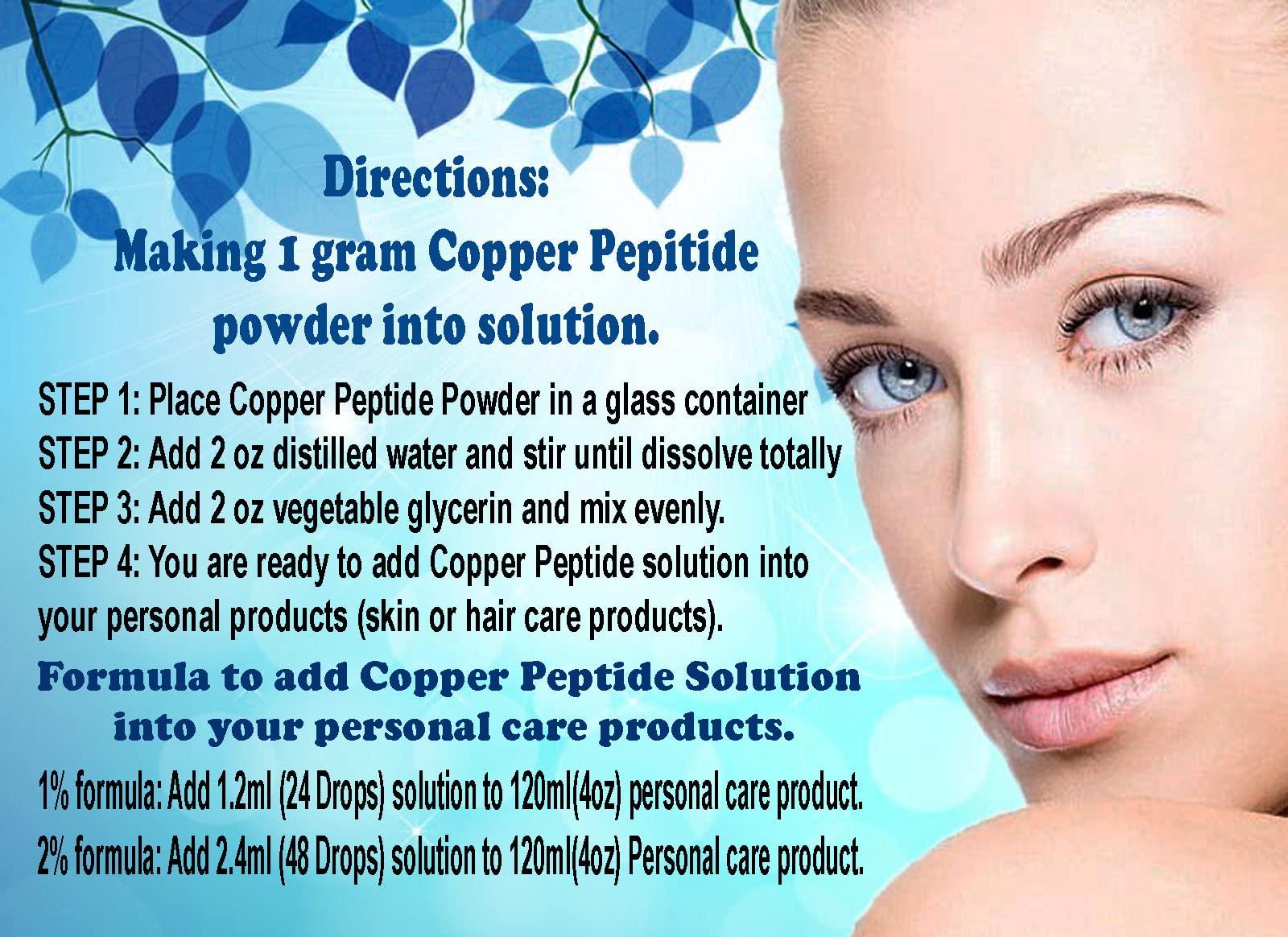 DNA Code DNA Code- DIY Copper Peptide Powder 99% Purity, Cosmetic Grade for Hair/Skin. Add to Your Lotion, Cream,Serum, Moisturizer