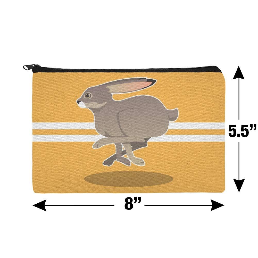 Graphics and More Jackrabbit Running Racing Makeup Cosmetic Bag Organizer Pouch