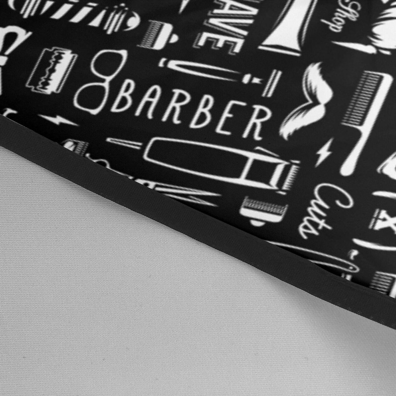 MLIANCEN Custom Barber Cape Hairdresser Cape, Add Your Photo Text Logo Personalized Salon Cape for Men, Customized Hair Cutting Cape for Home Salon Barbershop
