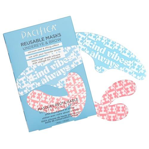 Pacifica Pacifica Reusable Mask Set  Silicone Undereye & Brow Mask Set for Forehead & Under Eye, Anti-Wrinkle, Firming, Pair with Serum, Vegan & Cruelty-Free, 3 Pieces