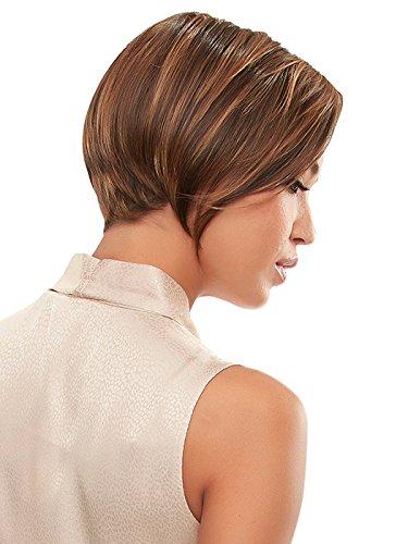 Jon Renau Maxwigs Ignite Wig Color 30A27S4 - Jon Renau Wigs Heat Resistant Women's Short Angled Cut Sleek Bob Lace Front SmartLace Natural Hairline Bundle with MaxWigs Hairloss Booklet