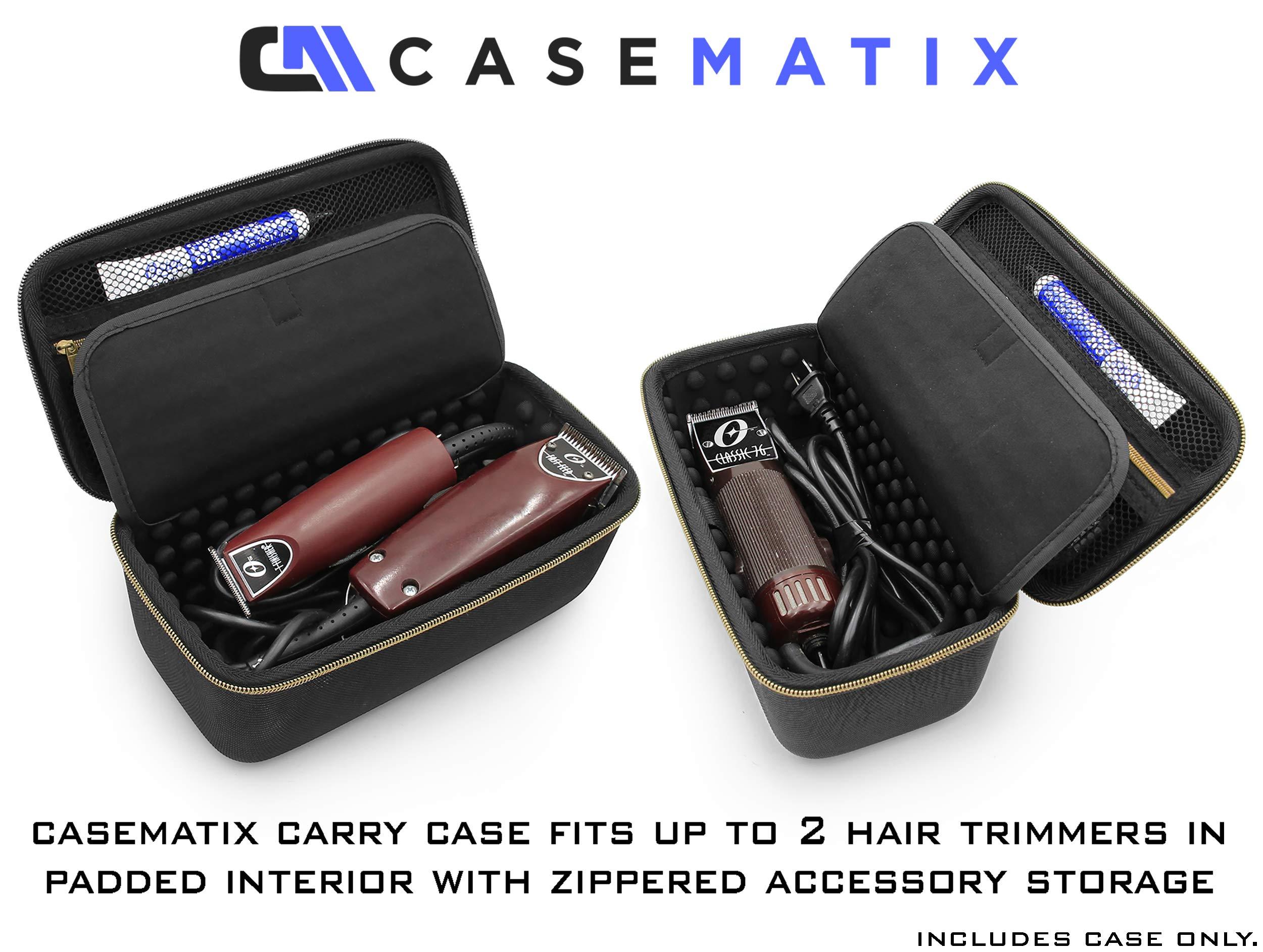CASEMATIX CASEMATIX Hair Clipper Barber Case Holds Clippers, Hair Buzzers, Trimmers, T Finisher Liner - Travel Case For Clippers, Stylist and Hair Cutting Supplies