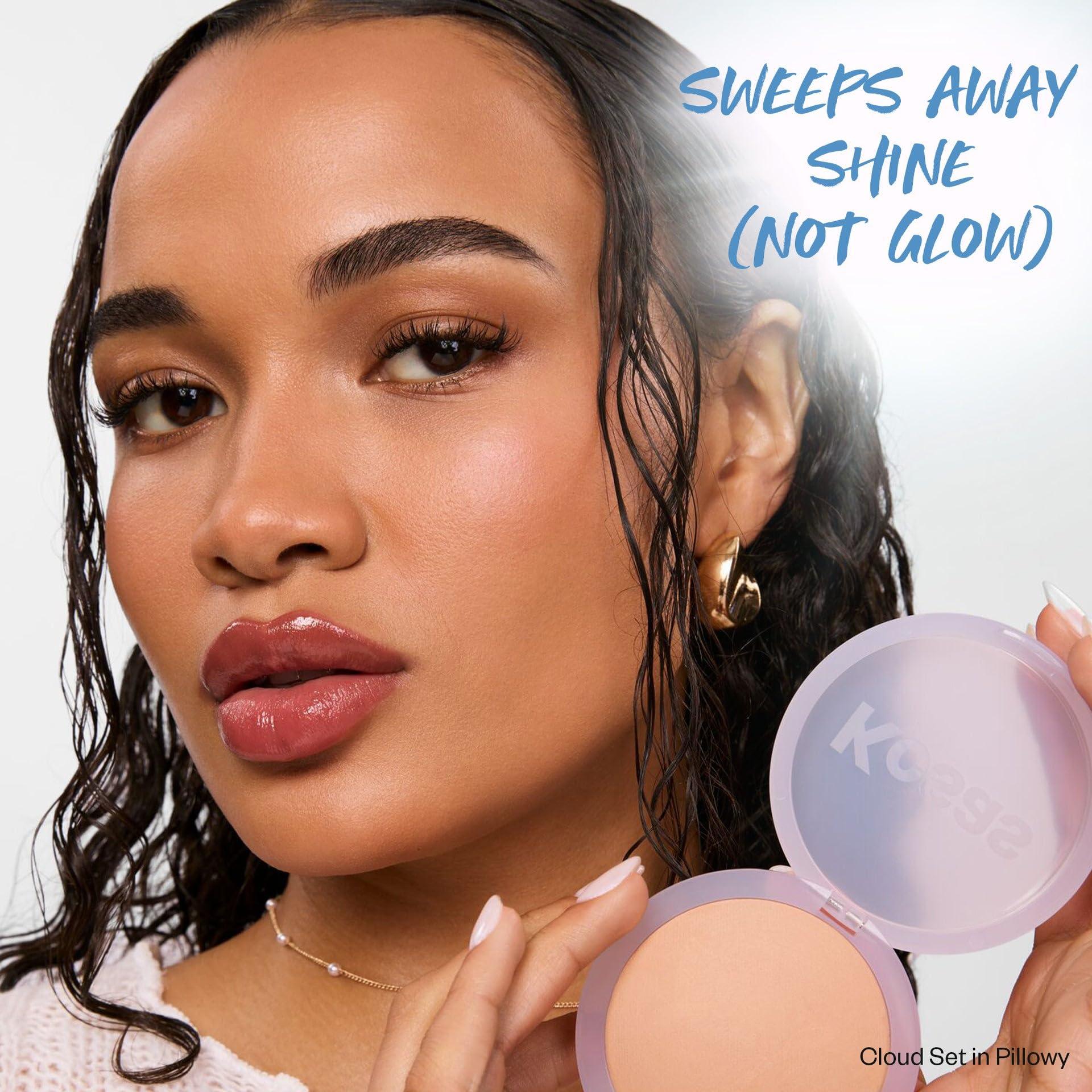 Kosas Kosas Mini Cloud Set Face Setting Powder - Smoothing Shine Control, Soft, Sheer Translucent Makeup Finish, Portable & Long-Lasting Loose Pressed Baking Powder - Pillowy (Sheer Medium Tan)