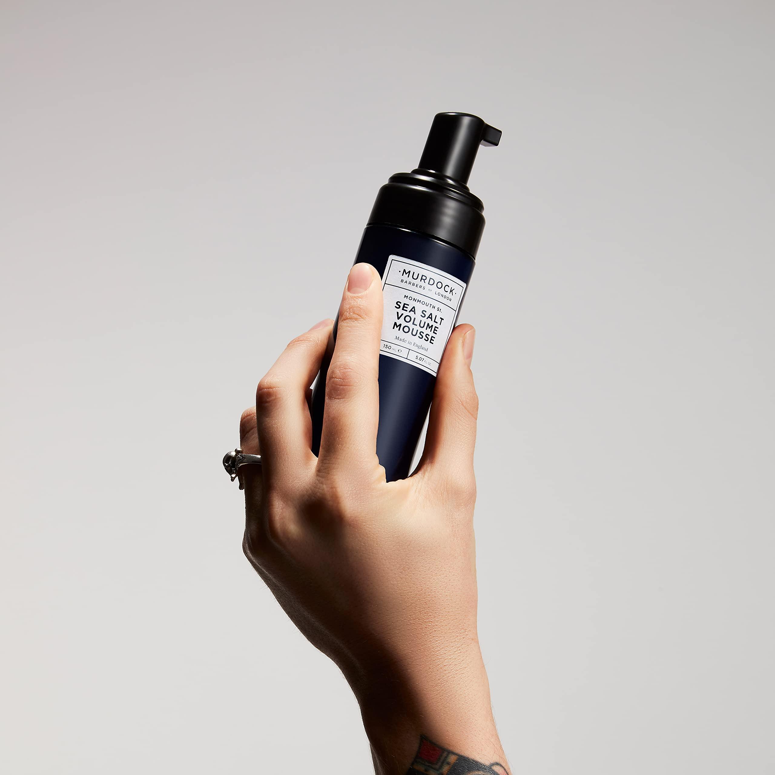 Murdock London Murdock London Sea Salt Spray 150ml, Volume Mousse 5.07oz, and Texture Paste 1.76oz - Paraben Free, Adds Texture and Volume, Achieve a Low-Sheen Finish