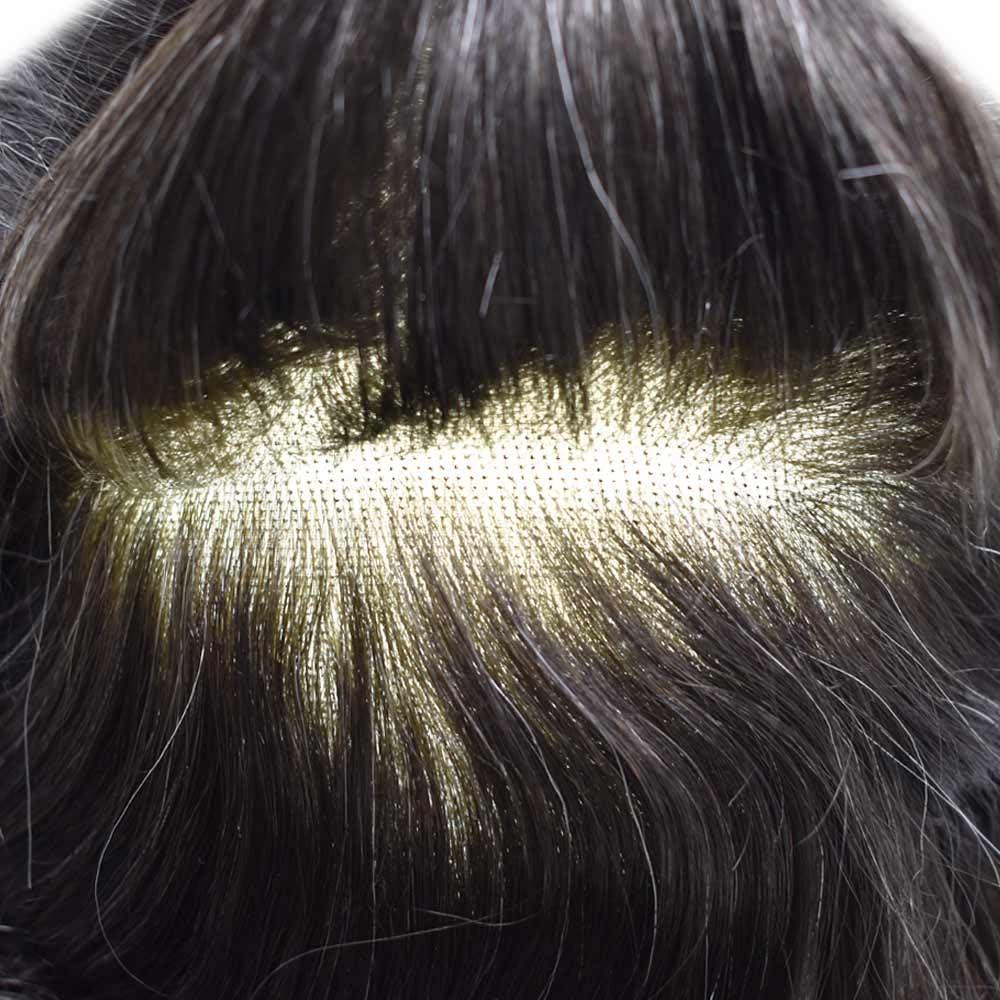 Hair Wonders Mens toupee hair replacement system for men hairpieces toupee for men real human hair pieces for men hair systems Protesis Capilar Para Hombre US Stock7x10-3# DARK BROWN