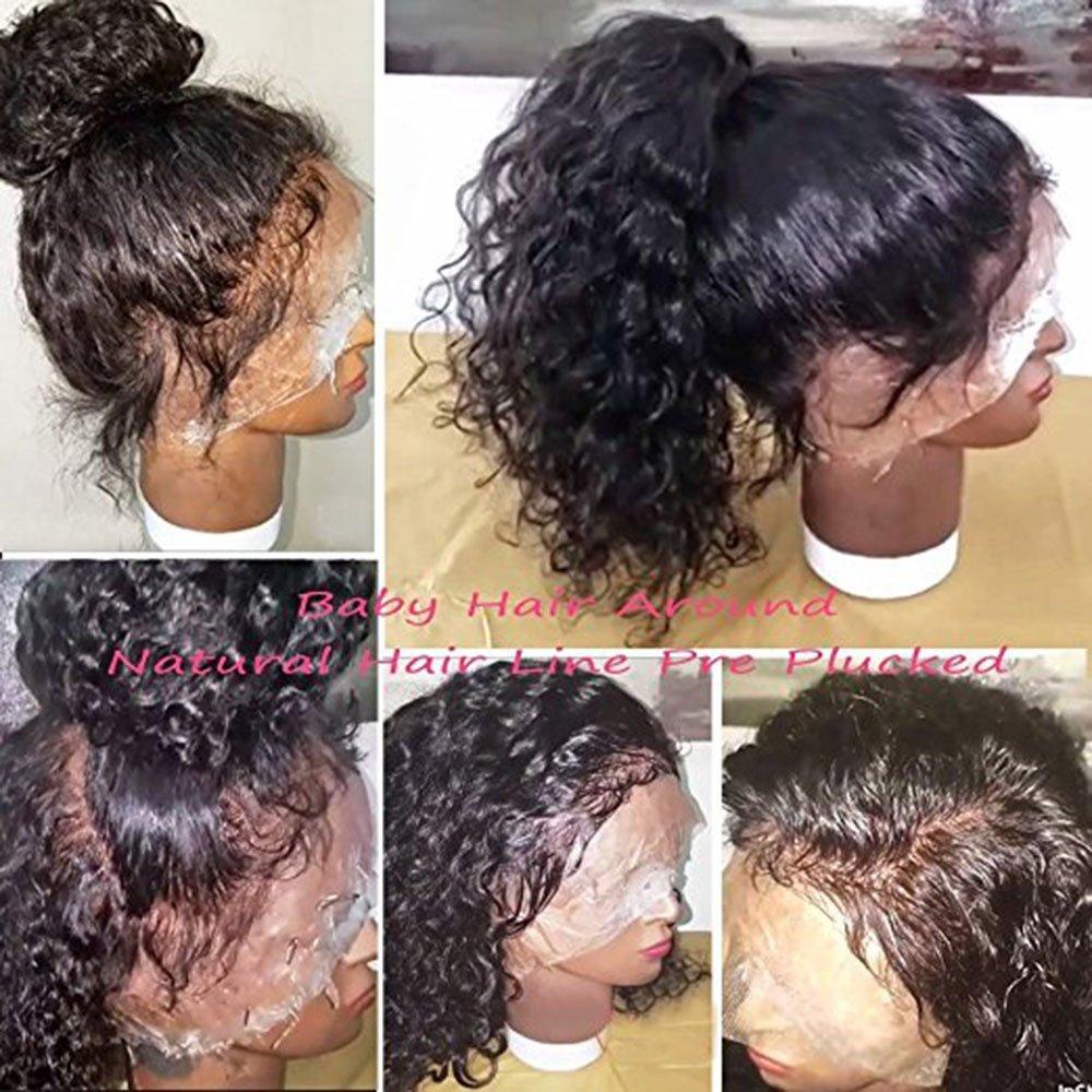 JYZ JYZ Burmese Curly Hair Lace Front Wigs Human Hair Wigs 180% Density Human Hair Wig Pre Plucked Bleached Knots with Baby Hair 13X4 Raw Deep Wave Lace Front Wigs Human Hair 12 Inch Free Part