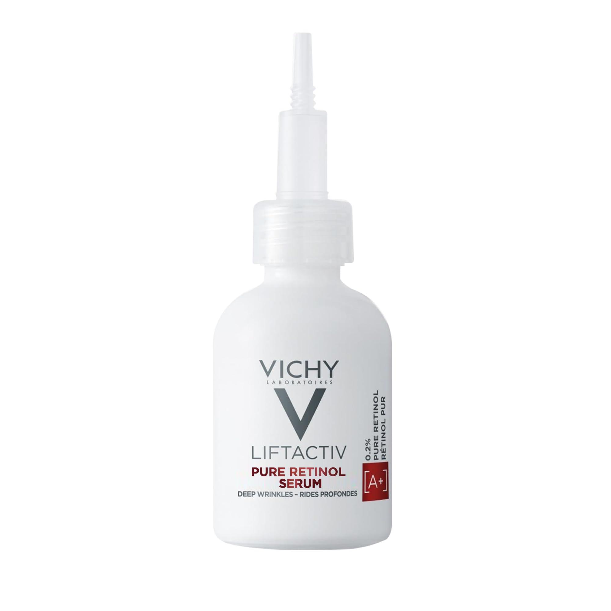 VICHY Vichy LiftActiv Pure Retinol Serum for Face, Anti-Aging Face Serum for Wrinkles & Fine Lines, .2% Retinol + Peptides, Resurfaces Skin Sexture To Smooth & Firm Skin, 1 Fl. Oz.