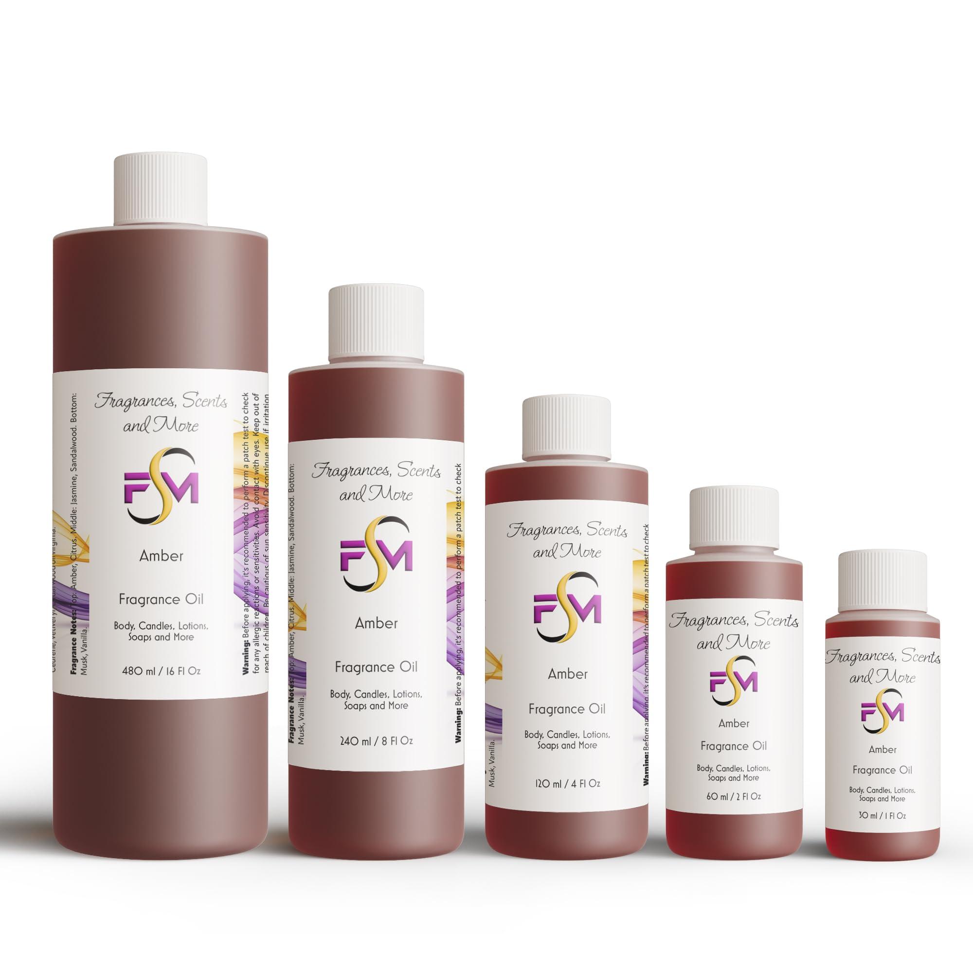 Fragrances, Scents and More Amber Fragrance Oil - 1 Fl Oz Glass Roll On (30ml)