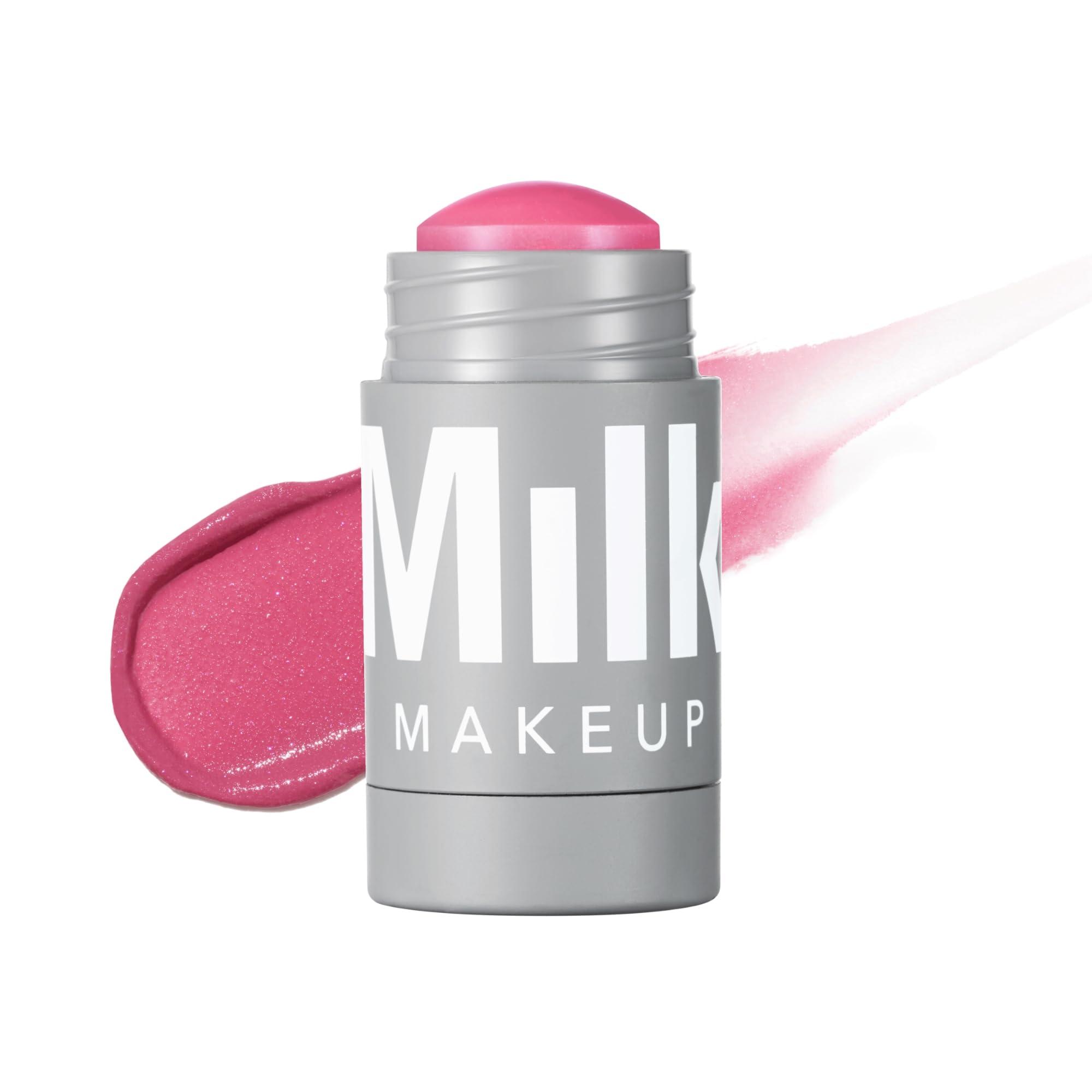 Milk Makeup Milk Makeup Lip + Cheek, Rally (Mauve Pink Shimmer) - 0.21 fl oz - Cream Blush & Lip Color - Buildable & Blendable - 1,000+ Swipes Per Stick - Non-Comedogenic - Vegan, Cruelty Free