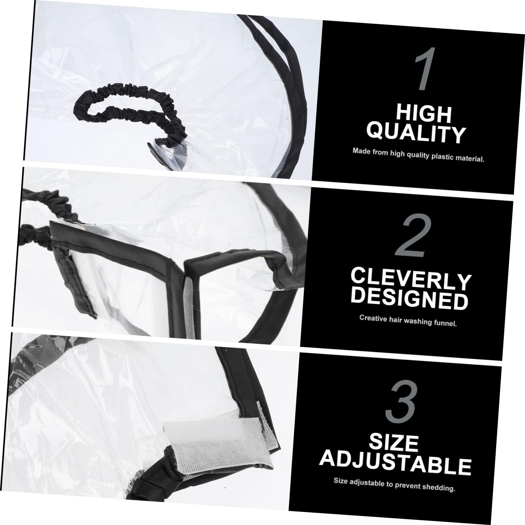 Beaupretty Beaupretty 2pcs Shampoo Funnel Barber Dye Washing Funnel Shampoo Washing Cape Shampoo Cape Barber Cape Salon Funnel Adjustable Clear Shampoo Sheer Cape Shawl Plastic Dye or Hair Bib