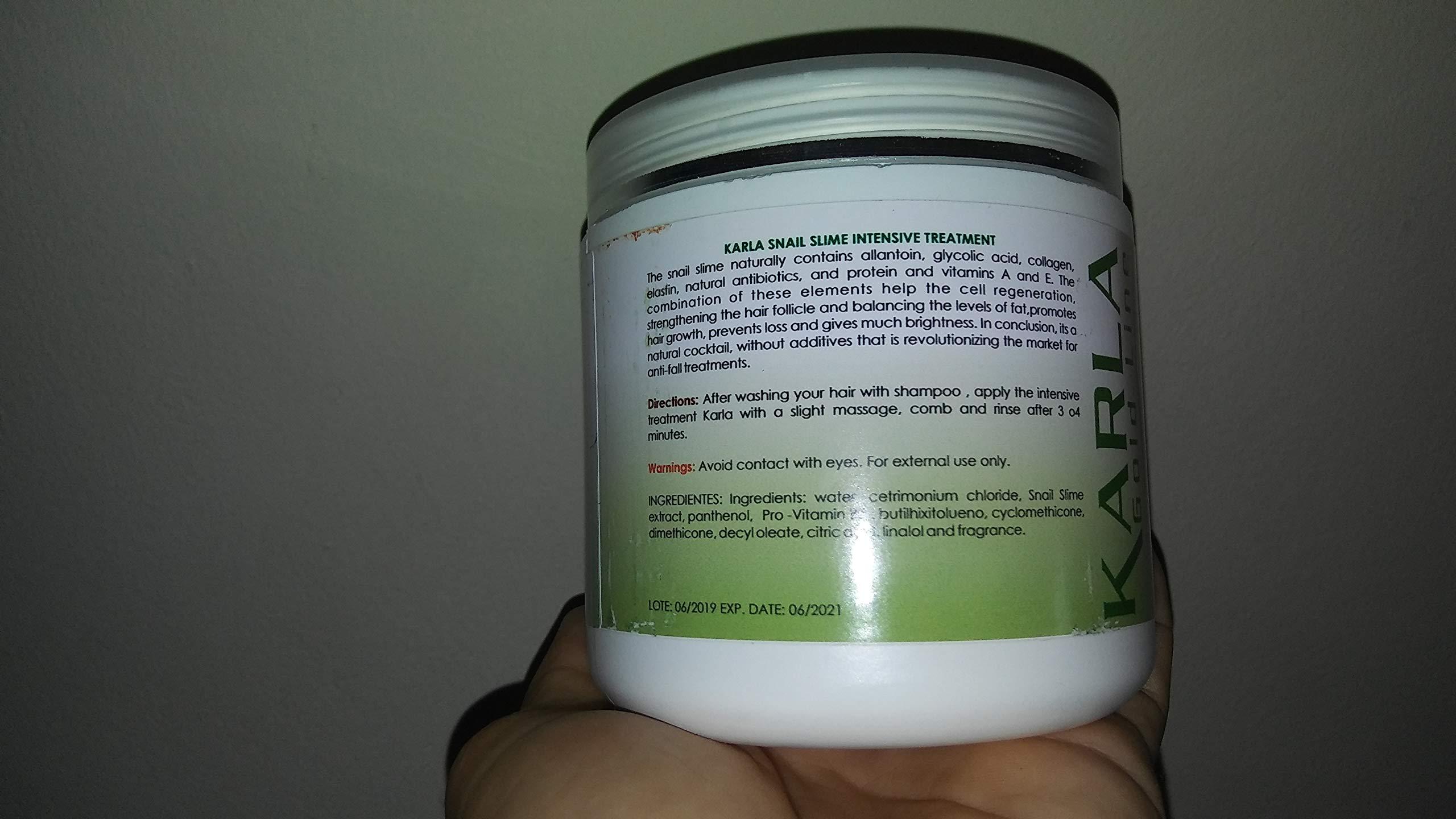 Karla Baba de Caracol Snail Slime Hair Treatment Natural Cosmetics from Dominican Republic Set of 2, 16 oz Each