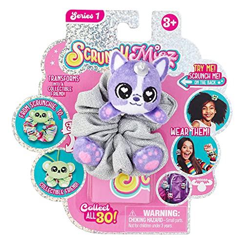 Scrunchmiez ScrunchMiez Single Surprise Pack, Magically transforms from Hair Scrunchie to Cute Plush Friend as Well as Backpack Clip. So Many Characters to Collect & wear.,(ID96524)