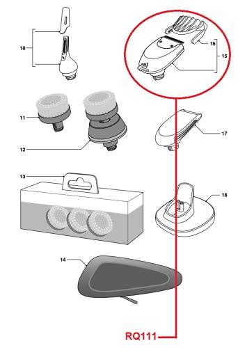 service_parts Black Beard Trimmer Cutter Styler Click-on RQ111 With Comb For Philips Shaver 422203628571