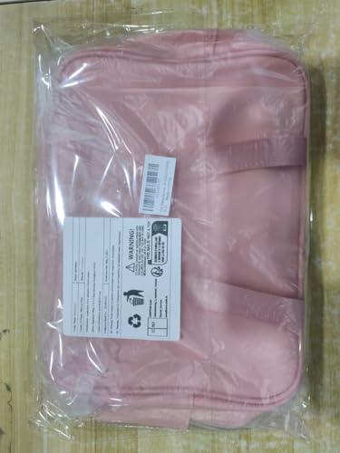 Glitzcharm Glitzcharm Clear Makeup Bag Transparent Cosmetic Bag Organizer for Women Waterproof Travel Toiletry Bag Portable Make up Bag with Chenille Letter, Large, Pink