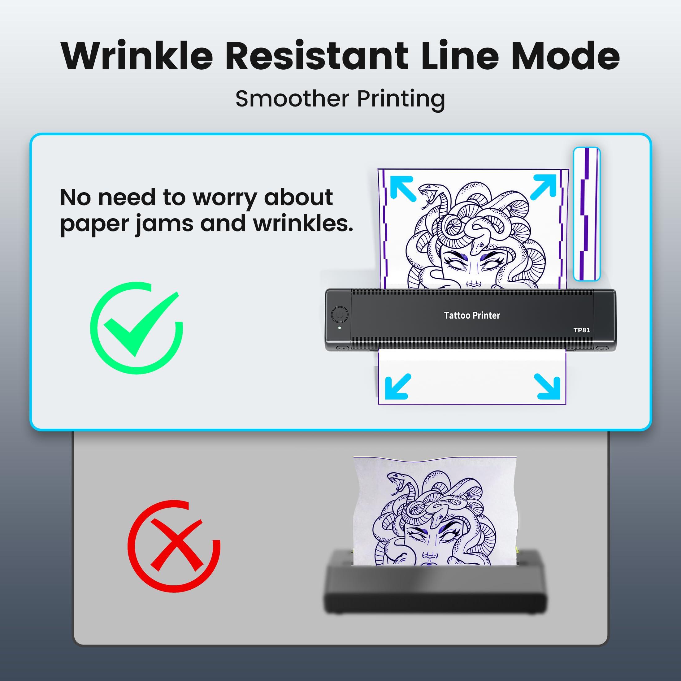 ItriAce ItriAce Tattoo Stencil Printer Bluetooth, Stencil Printer for Tattooing with 10pcs Paper, Thermal Tattoo Printer Machine for Tattoo Artist, Wireless Tattoo Transfer Printer Compatible with Phone PC