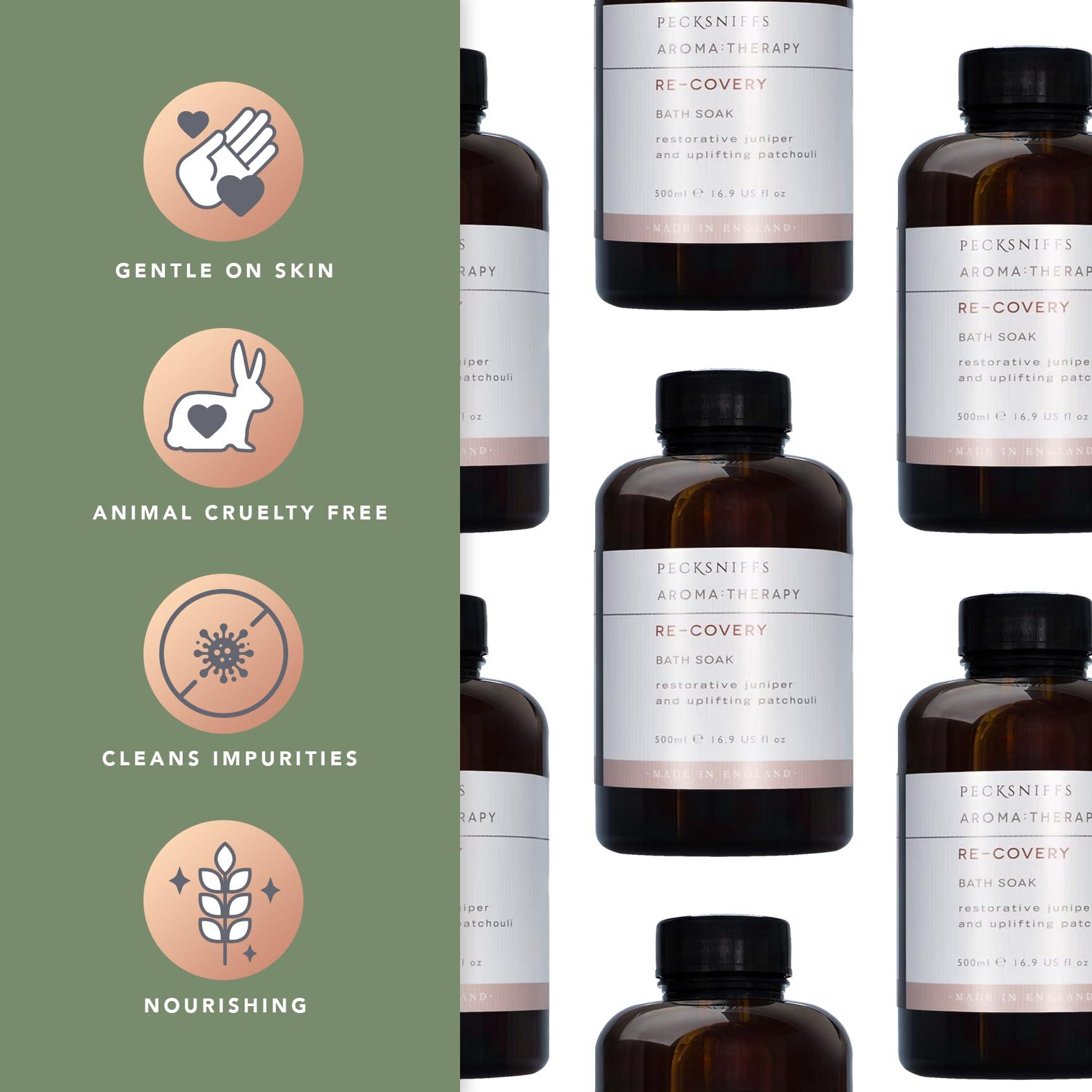 Pecksniff\'s Pecksniff\'s Aroma:Therapy Re-Covery Bath Soak Decanter | 500ml/16.9 Fl Oz