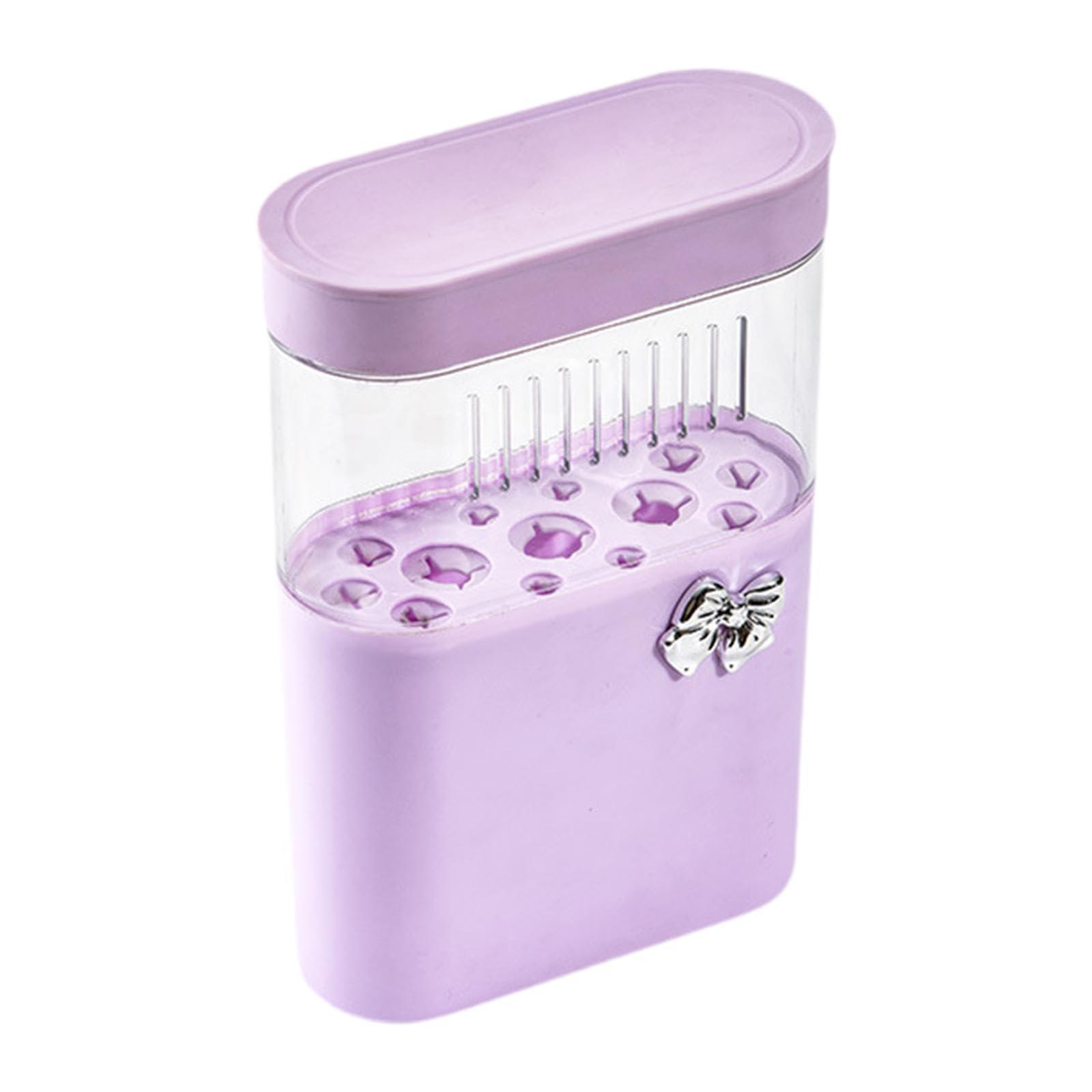 Generic Generic Makeup Brush Storage Cosmetic Brushes Storage Display Case 13 Slots Waterproof Paintbrushes Desktop Makeup Brush Organizer, violet, 21cmx14cmx6cm