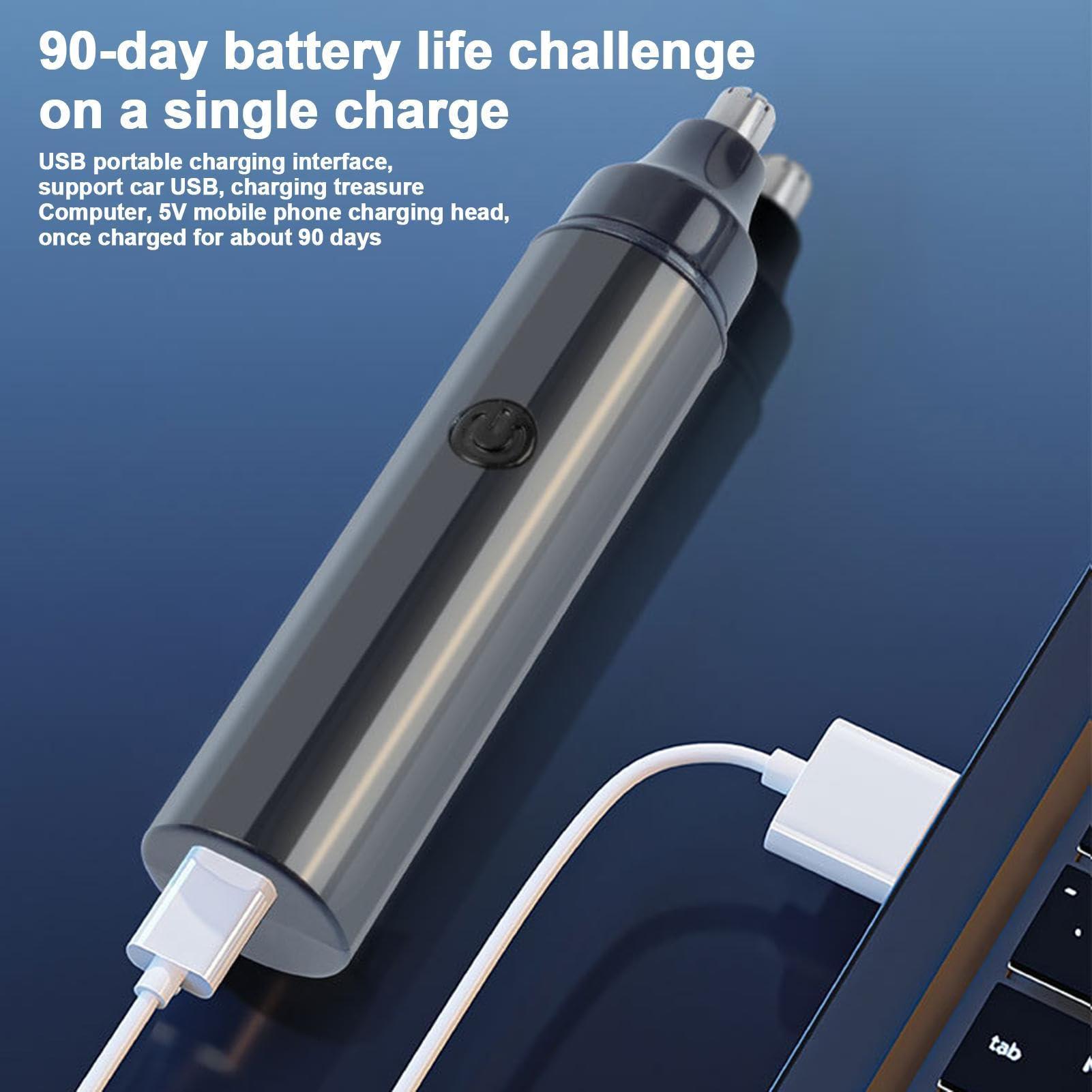 DYOG Nose Ear Trimmer, 6500 RPM Electric Nose Hair Clipper, 360 Rotating Nose Clipper, Cordless Nose Hair Remover, Double Edged Face Razor Clippers, Facial Hair Remover for Eyebrows Nose Hygienic Grooming