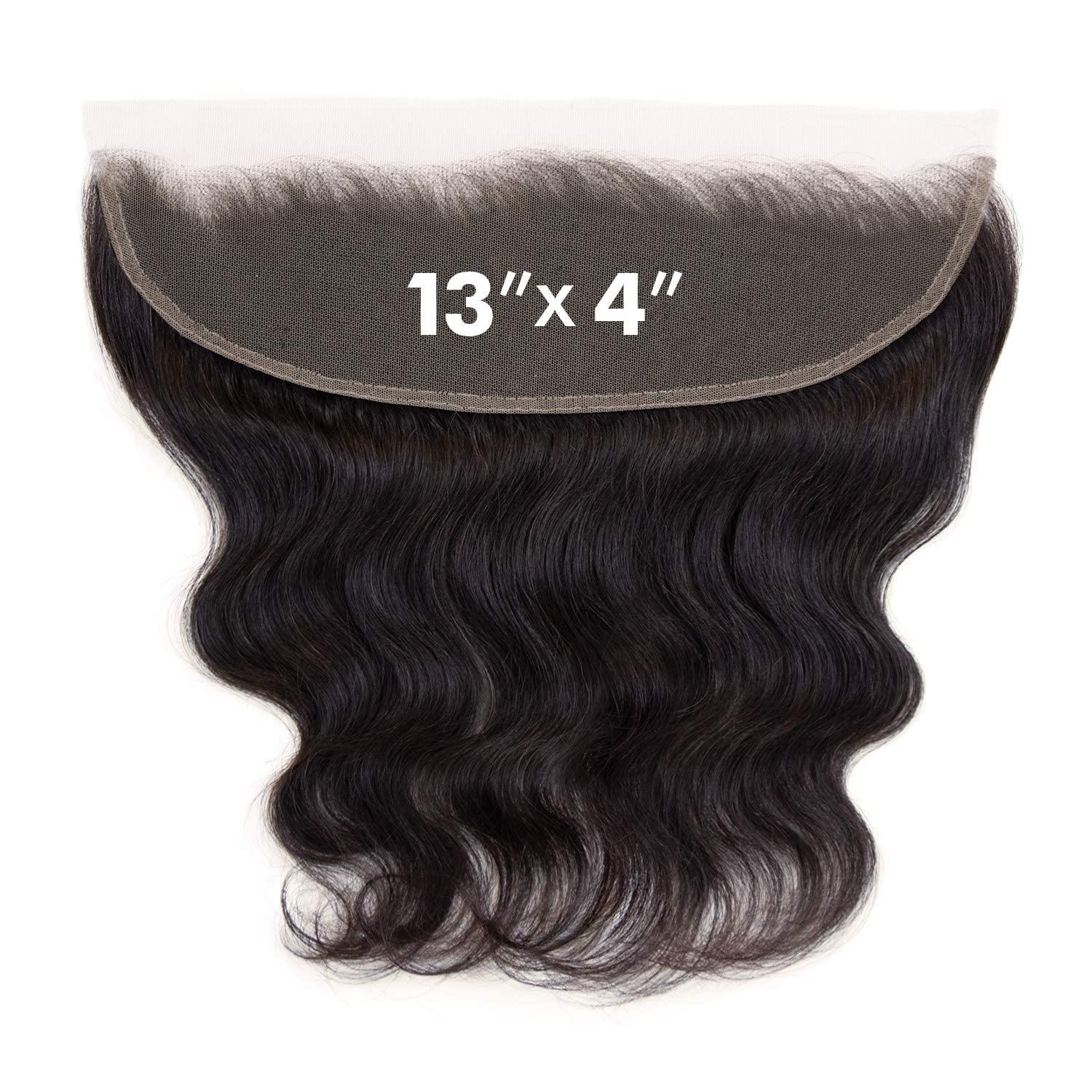 Sensationnel Sensationnel hair extensions - human hair 13 x 4 frontal body wave 10 closurevirgin b&n