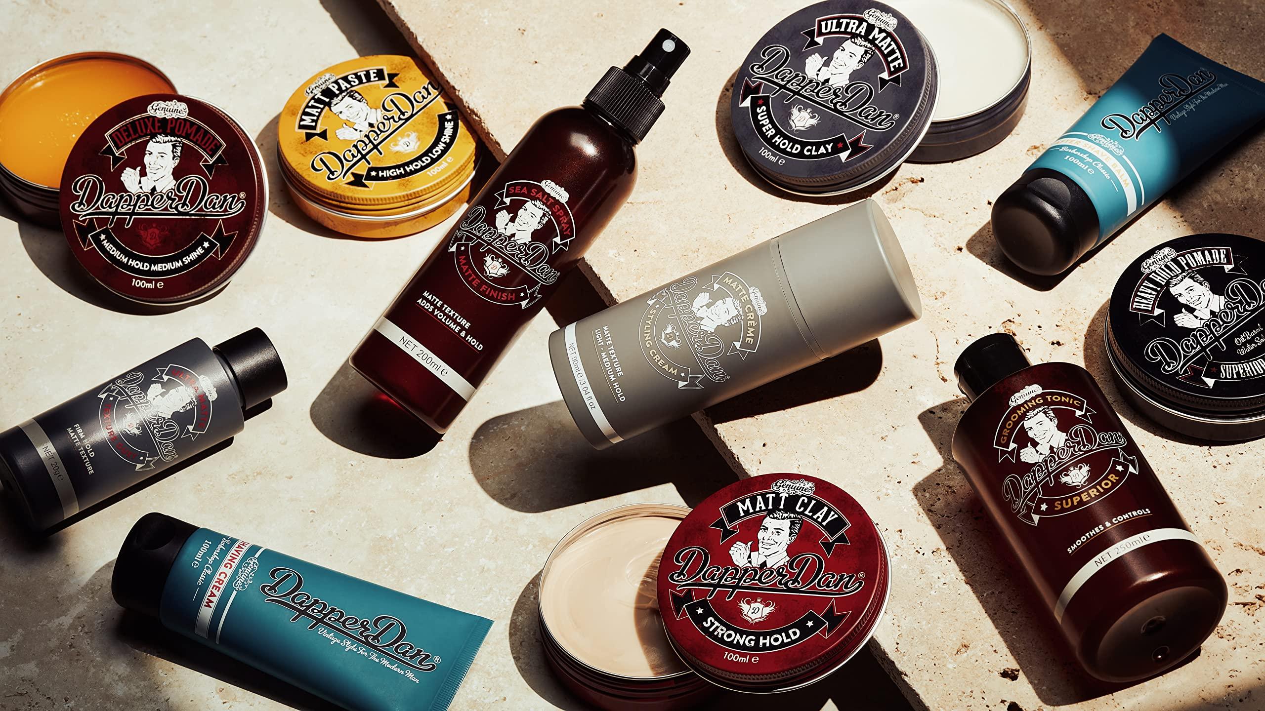 Dapper Dan Dapper Dan Matt Clay, Strong Hold Matt Finish, Soft Clay, Easy Application, Mens Hair Styling Product, 2 x 100 ml