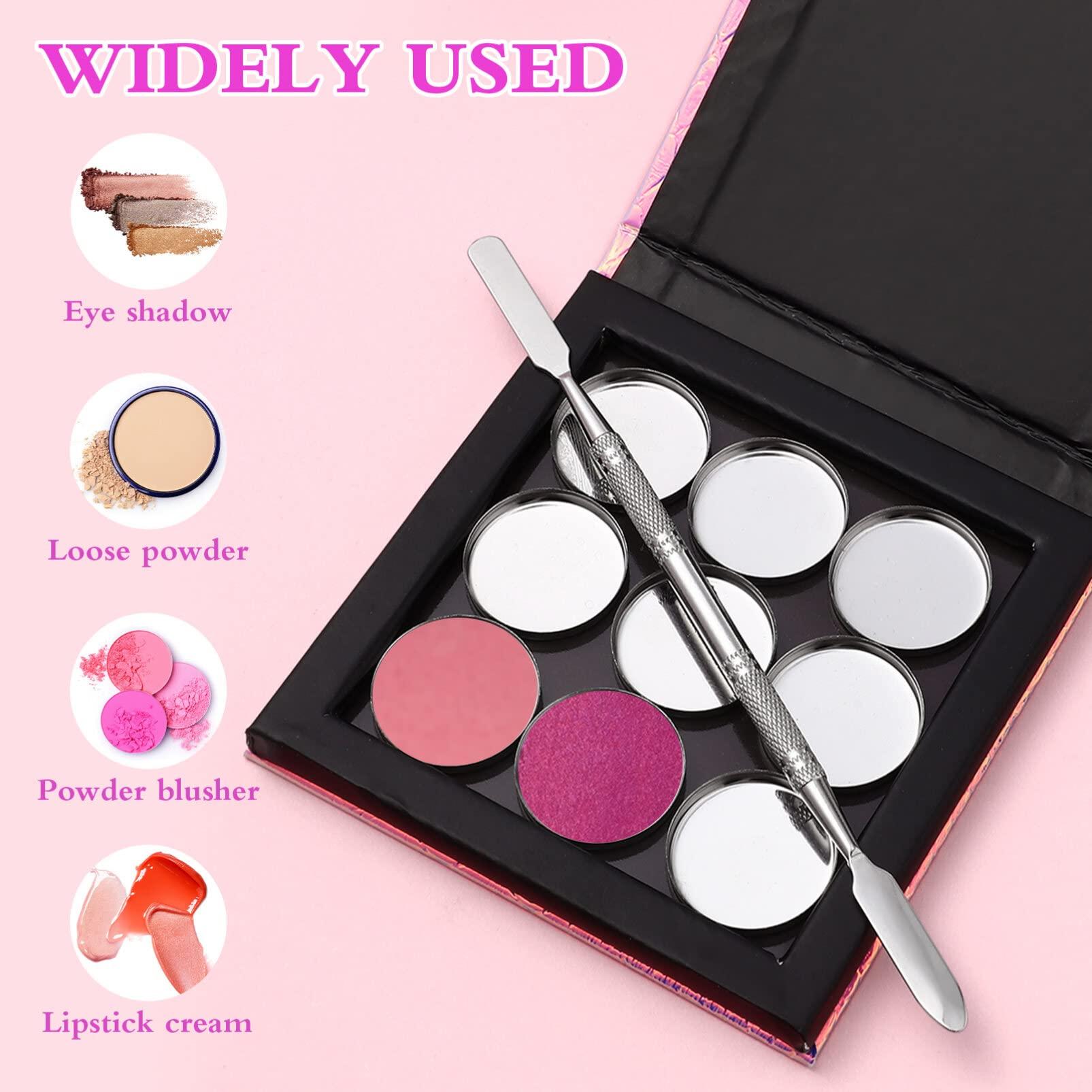 Beaupretty Beaupretty Empty Magnetic Palette Makeup Eyeshadow Palette with Round Metal Pans and Depotting Spatula Set for Eyeshadow Lipstick As Shown