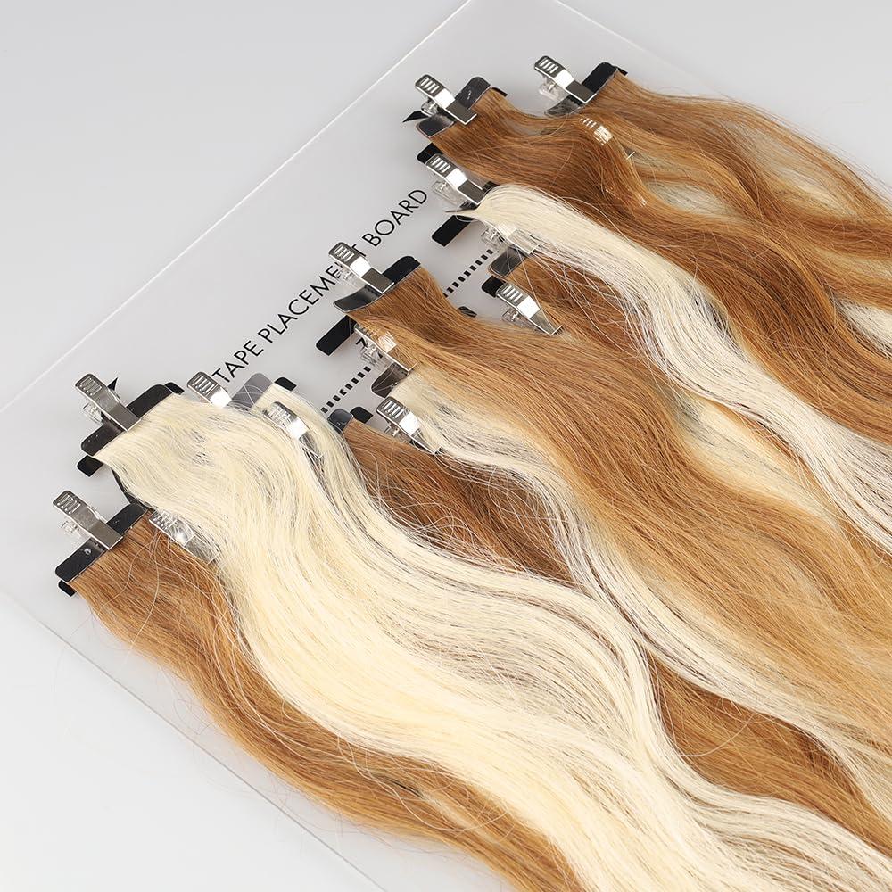 GlamorDove GlamorDove Tape in Hair Extension Kit Tool Acrylic Hair Extension Board Hair Extension Remover Kit Adhesive Remover Glue Double Sided Tapes Electric Tape Remover Tape-In Extensions Plastic Scraper Kit