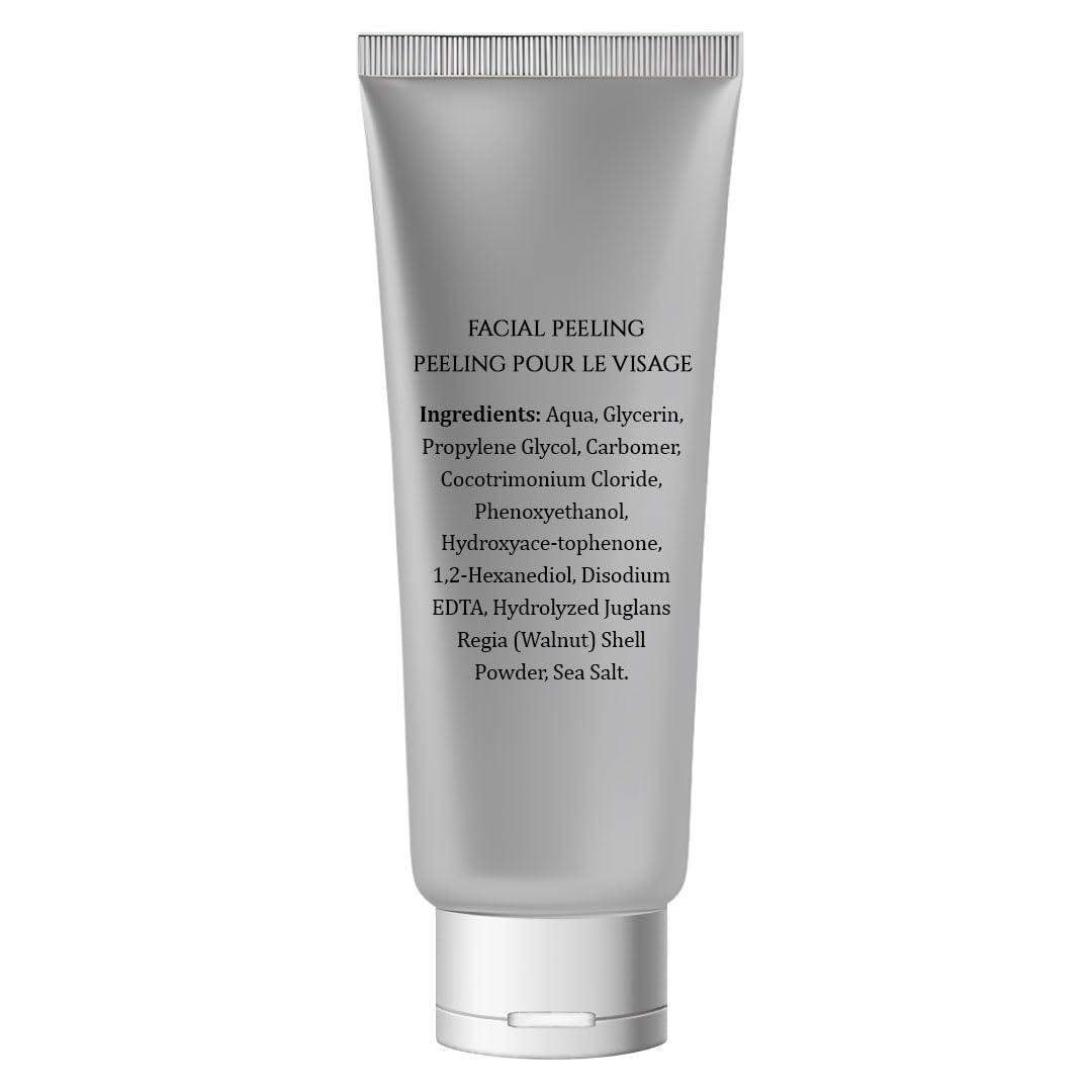 Vivo Per Lei Vivo Per Lei Facial Peeling Gel - Contains Dead Sea Minerals and Nut Shell Powder - Gentle Face Exfoliator Scrub and Blackhead Remover - Pack of 3