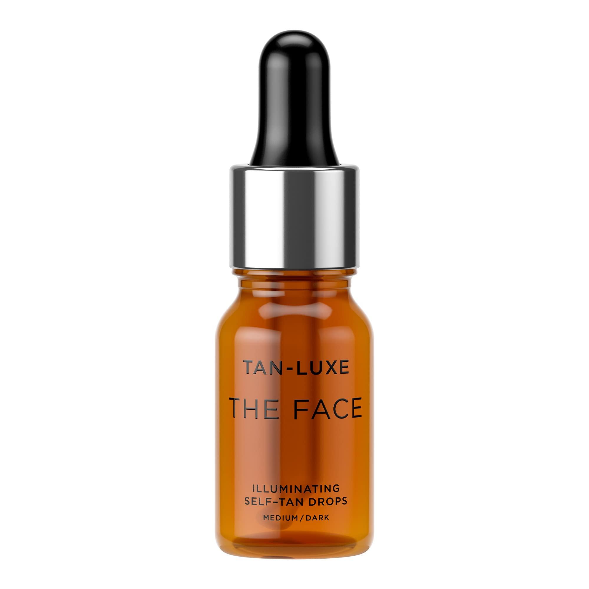 TAN-LUXE Tan Luxe THE FACE Self Tan Drops, Medium/Dark (10 ml) Add Tanning Drops to Skin Care for Custom Face Tan, Cruelty Free & Vegan