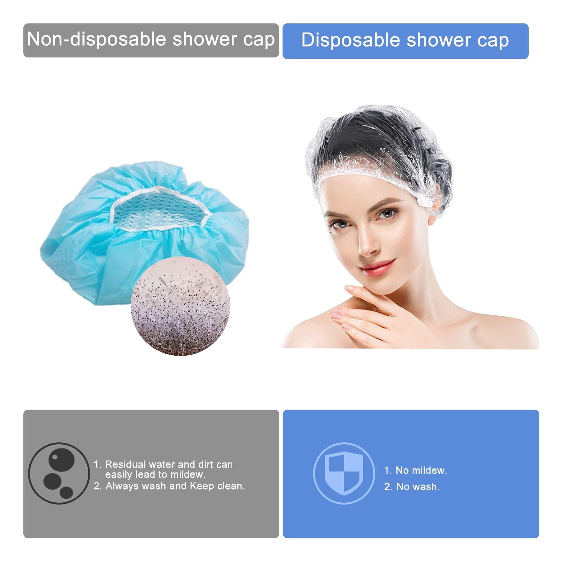 Ceizioes 150 PCS Upgrade Disposable Shower Caps. Ceizioes Waterproof Hair Bath Caps. Thickening Shower Cap for Women Kids Girls. Hotel and Hair Salon. Travel Spa. Home Use Beauty Salon
