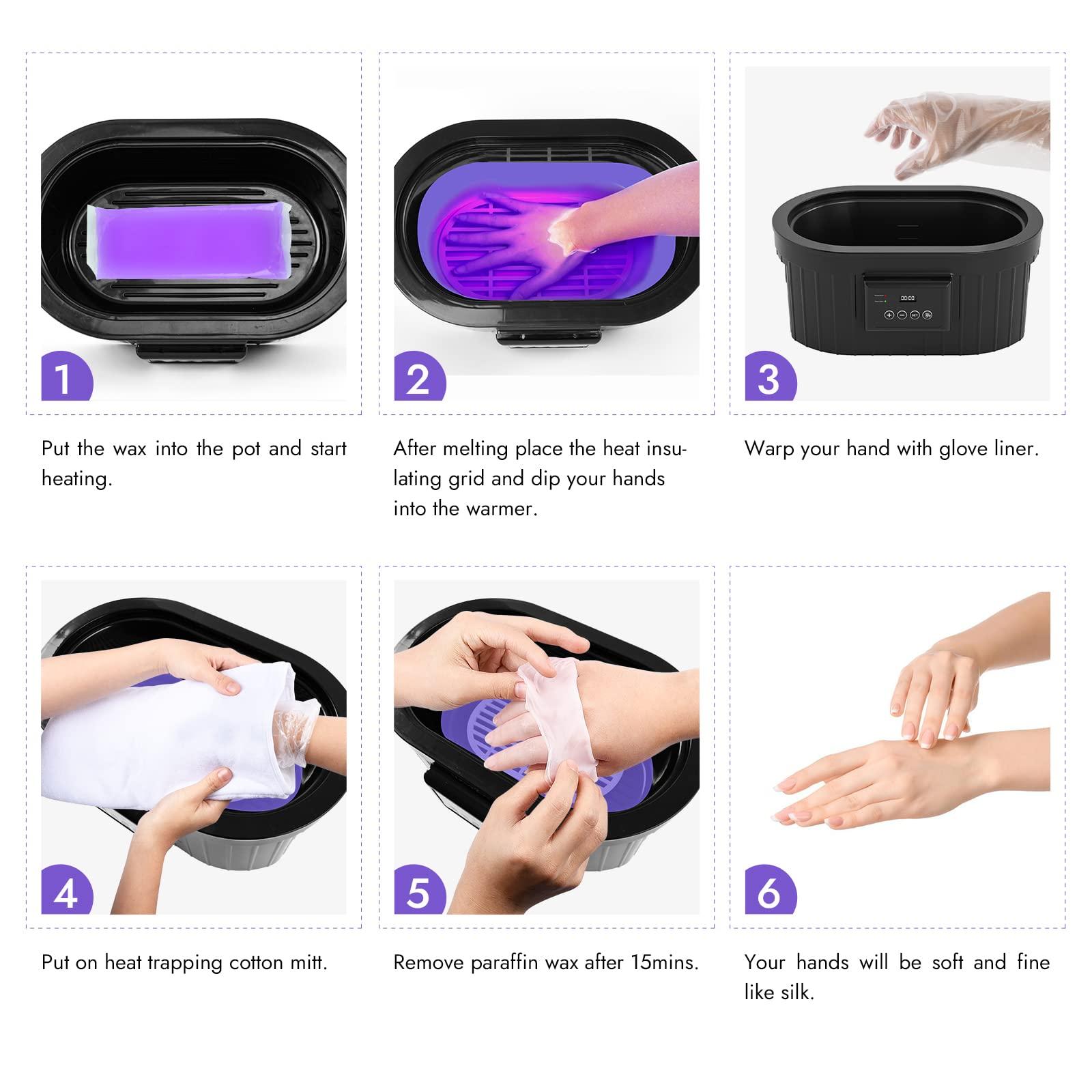 waxkiss Paraffin Wax Machine for Hand and Feet, Waxkiss 5000ml Paraffin Bath with Lavender Paraffin Wax Warmer for Professional Spa & Arthritis Treatment At Home