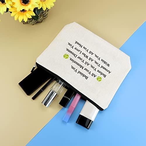 Mikela Tennis Gifts Makeup Bag Tennis Player Birthday Gift Tennis Lover Inspirational Gifts Cosmetic Bag Tennis Team Gift Best Friend Friendship Gift Christmas Graduation Gift Travel Pouch