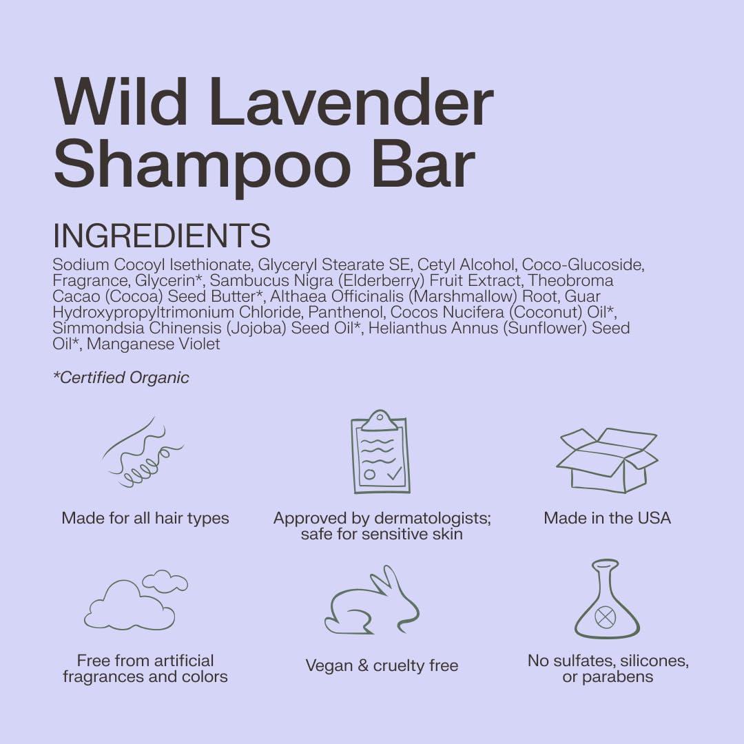 The Earthling Co. The Earthling Co. Shampoo Bar - Promote Hair Growth, Strengthen & Volumize All Hair Types - Paraben & Sulfate Free formula with Natural, Vegan Ingredients for Dry Hair (Wild Vanilla, 3 oz)