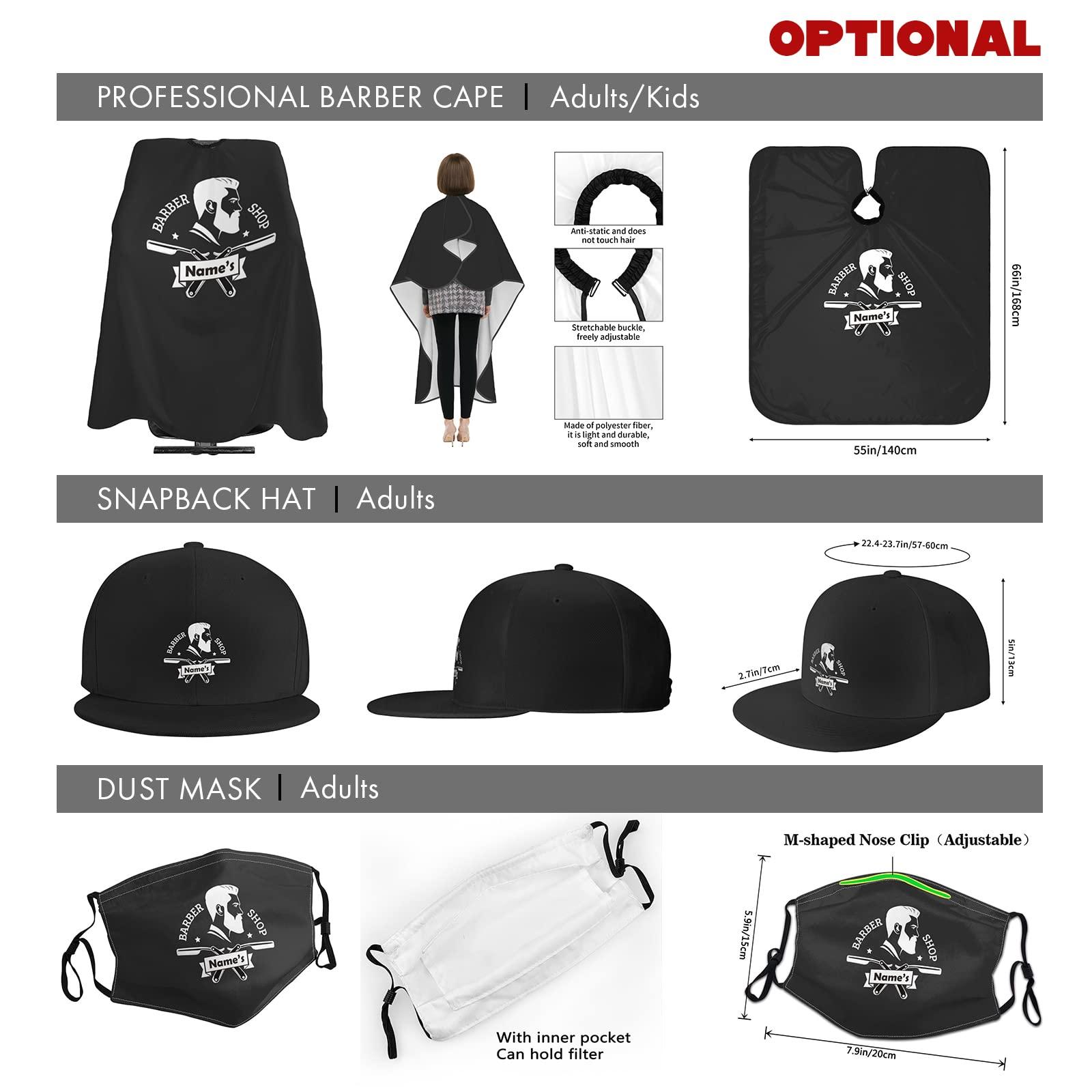 NICTIMEID NICTIMEID Custom Barber Vest Jacket Personalized Barbershop Logo Name Hair Salon Haircutter Uniform Workwear