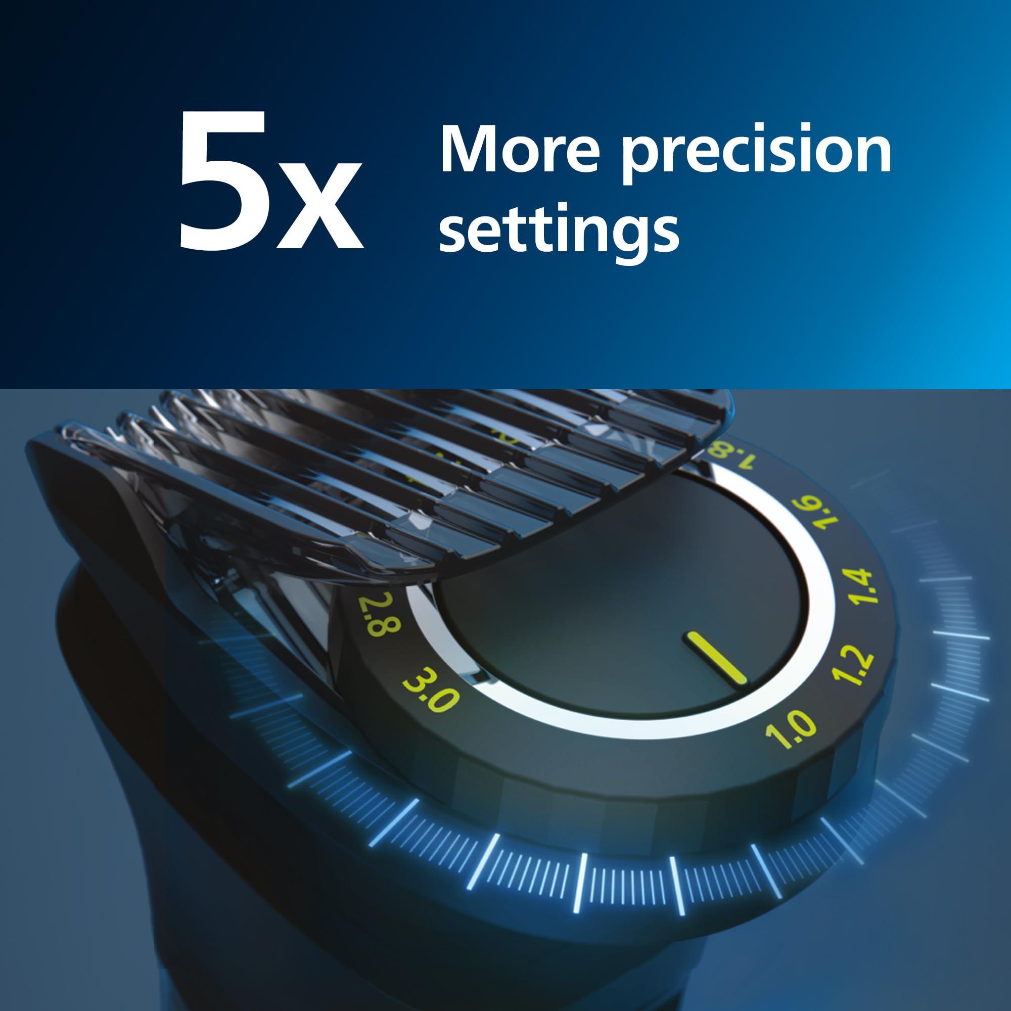 Norelco Philips Norelco Multigroom 9000 Series, All-in-One Trimmer, Beard Trimmer and Hair Clipper, 25-Piece/27-Length Men\'s Grooming Kit for Beard, Face, Nose, Ear and Body, Travel Kit, MG9522/50