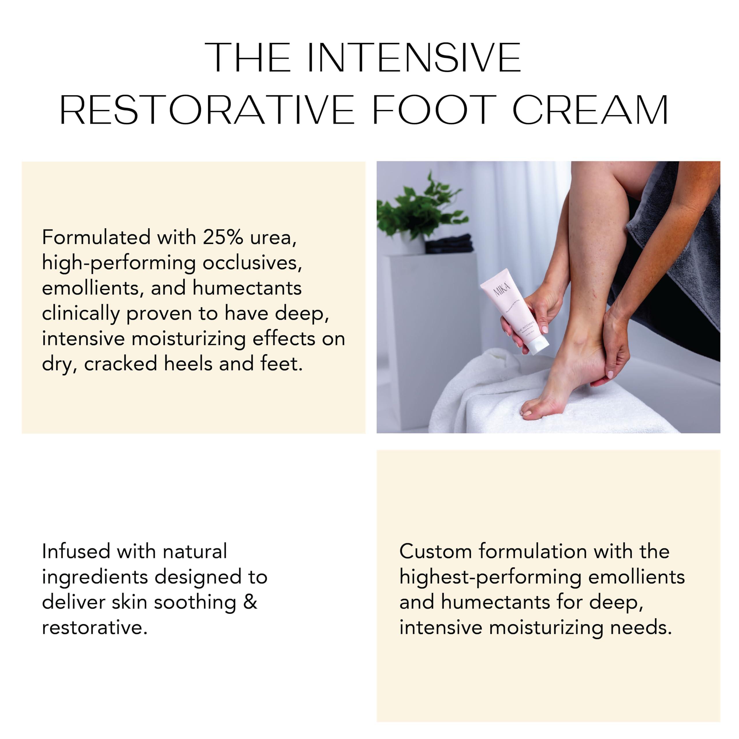 Mika Vie Foot Cream for Dry Cracked Heels | 25% Urea Cream for Feet with Vitamin E | Foot Moisturizer & Cracked Heel Treatment | Naturally Scented, Paraben and Phthalate Free
