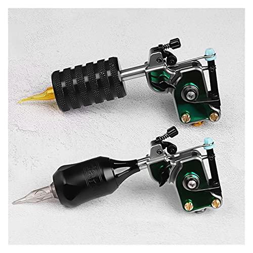 L-SHISM Tattoo Machine Kit Professional Rotary Tattoo Machine 4MM Stroke Custom Motor Powerful Machine Soft Hard Hit Adjuster Tattoo Gun Beginners and Tattoo Artists (Color : Green)
