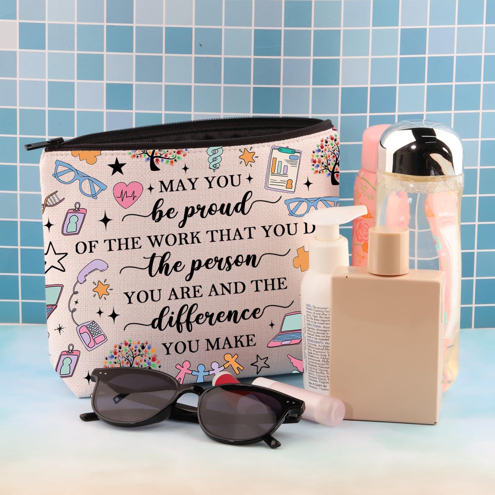 BDPWSS BDPWSS Social Worker Appreciation Gift Social Worker Makeup Bag MSW Graduation Gift May You Be Proud Of The Work You Do Gift (Be proud SW bag)