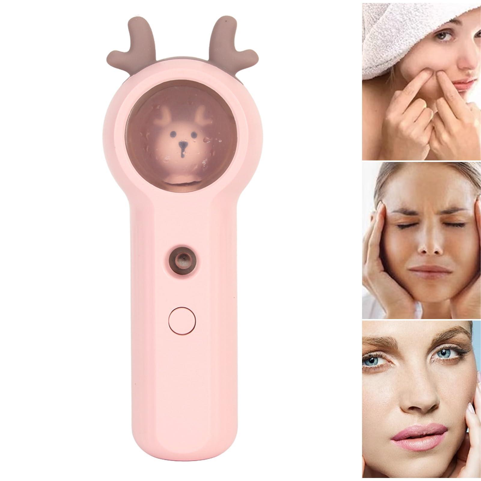 XMEYE Facial Mist Sprayer, Handy Portable Mini Cool Facial Steamer Moisturizing Hydrating Face Sprayer with Cute Animal Pattern for Skin Care, Cleaning Pores, Eyelash Extensions