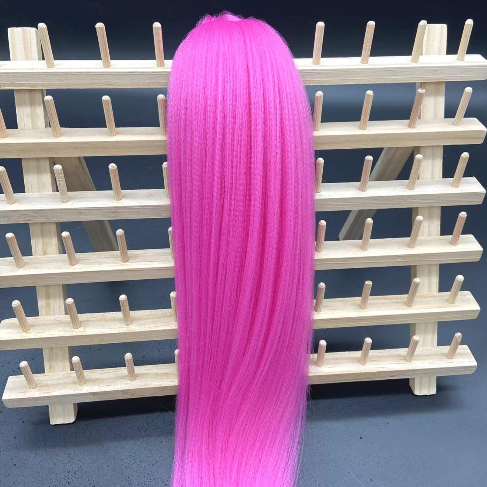 Leticia Pink Braiding Hair Pre Stretched Pink Braid in Hair Extensions Pink Hair Braids for Girls