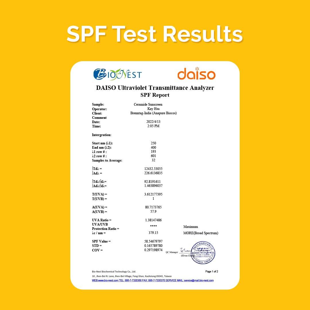 Dr. Sheth\'s Dr. Sheth\'s Ceramide & Vitamin C Sunscreen SPF 50+ PA+++ | One Step Routine for Summer | For Women & Men | UVA UVB Sun Protection | 1.76 Oz / 50g