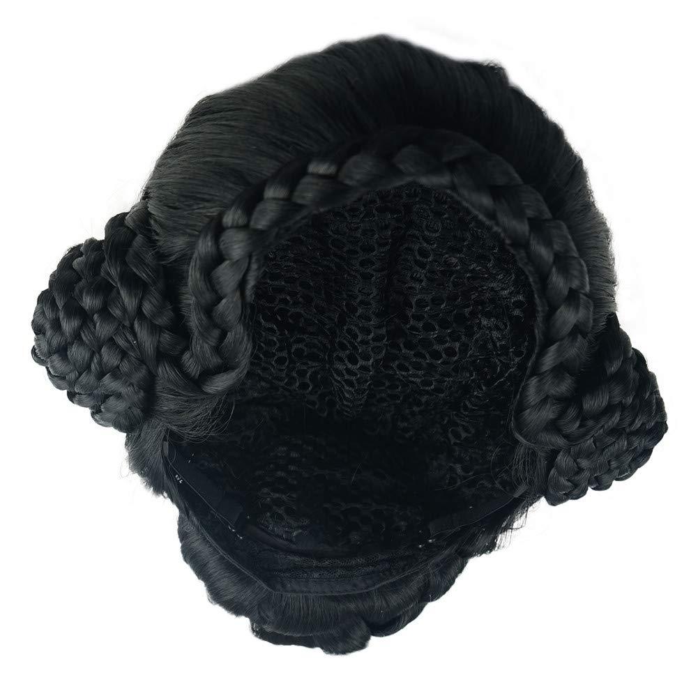 Aimole Aimole Braid Updo Bun Wig Black Wigs Synthetic Cosplay Women Hair